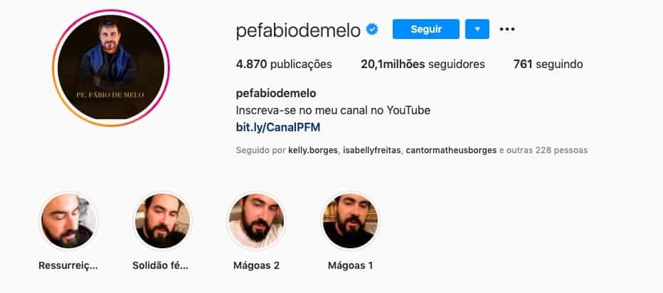 Instagram Padre Fábio de Melo