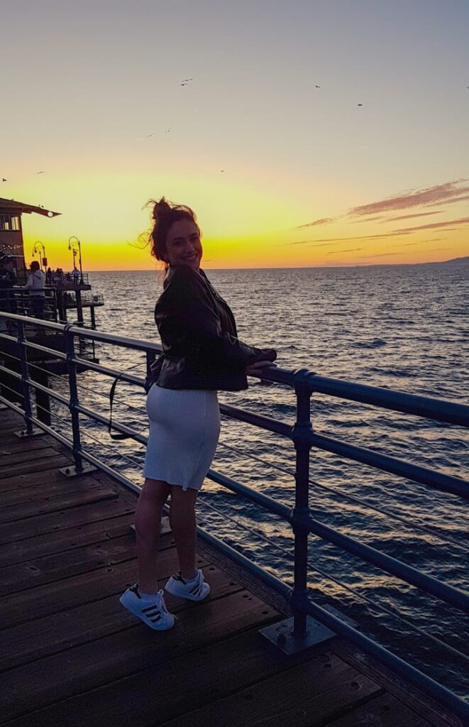 mulher-sunset-belíssimo-pier-santa-monica-california